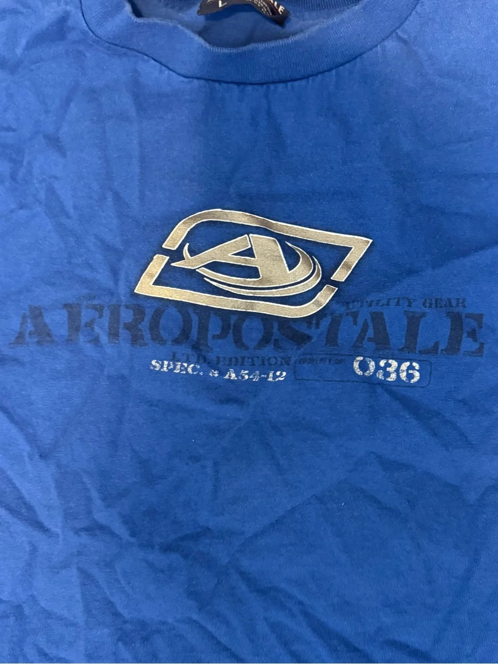 Aeropostale Royal Blue Long Sleeve Logo Tee